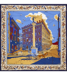 [Salvatore Ferragamo] Scarf FW26 792623311595NAVY/CAMMELLO