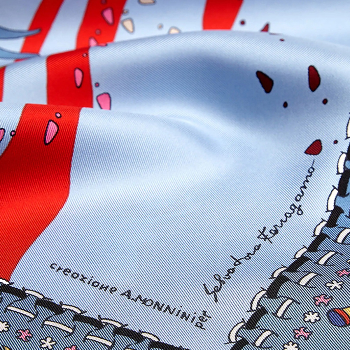 [Salvatore Ferragamo] Scarf FW26 746281311595MARINE/BLUETTE