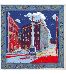 [Salvatore Ferragamo] Scarf FW26 746281311595MARINE/BLUETTE