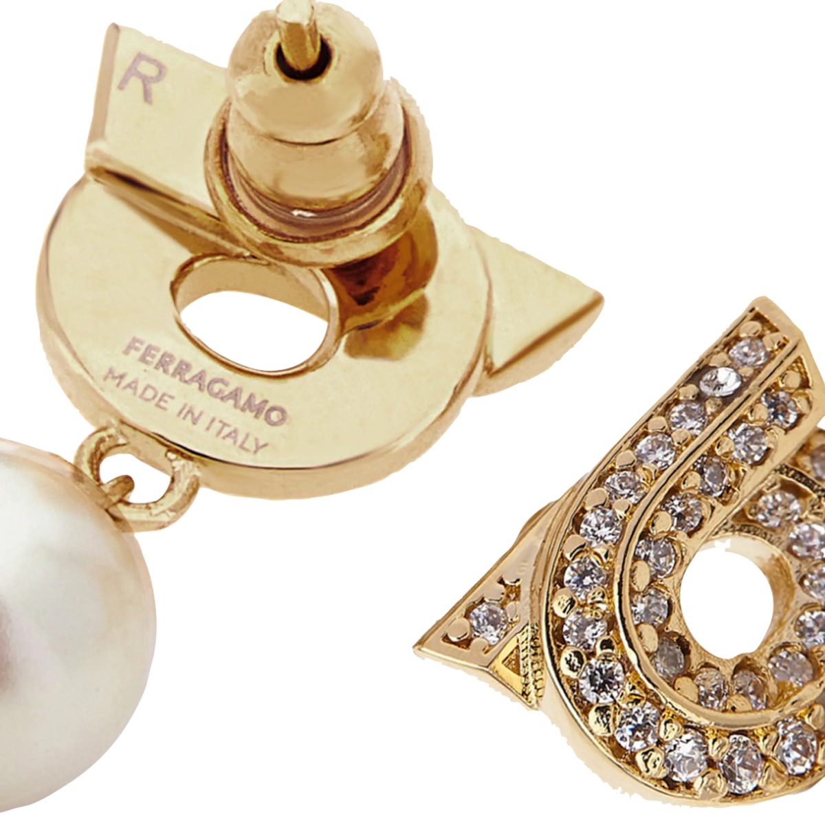 [Salvatore Ferragamo] Earring FW26 776604760781ORO/PERLA