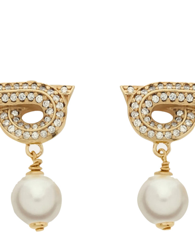 [Salvatore Ferragamo] Earring FW26 776604760781ORO/PERLA