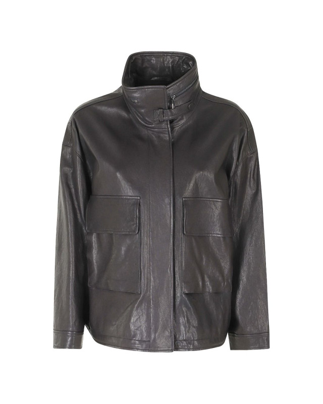 [Emporio Armani] Leather Jacket FW26 EW004883AF22278UA064
