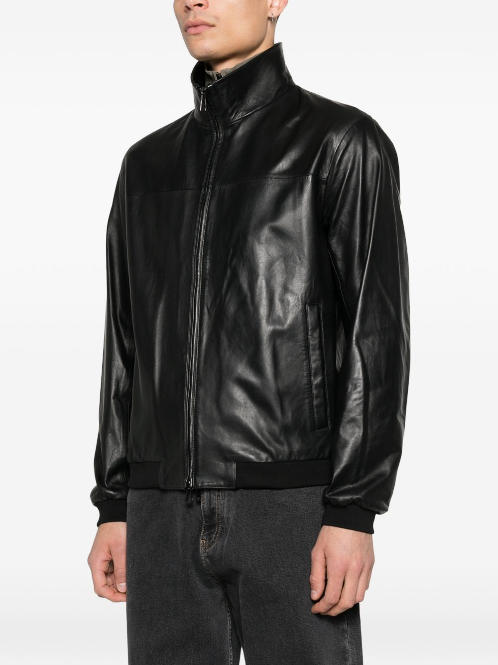 [Emporio Armani] Leather Jacket FW26 EM005323AF24371UC001