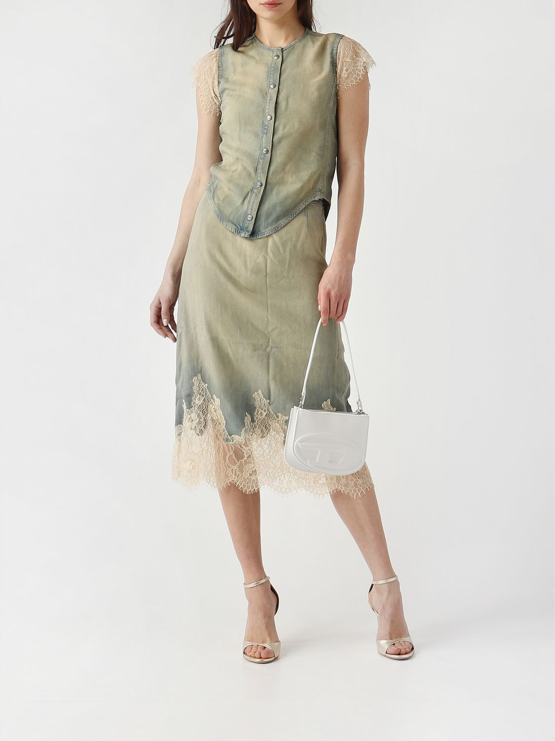 [Diesel] Midi skirt SS26 A217840CEDE 01
