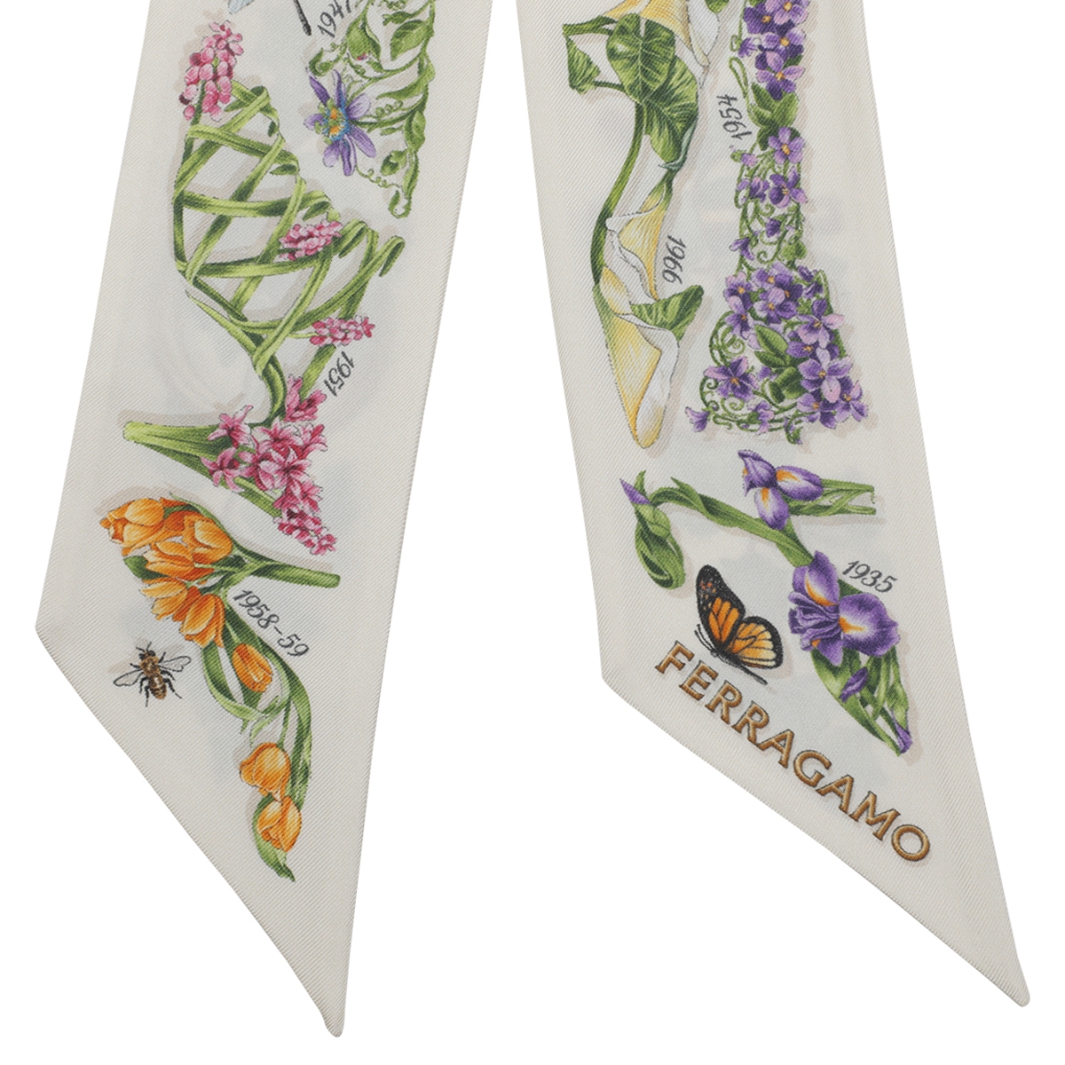 [Salvatore Ferragamo] Scarf FW26 795177321289AVORIO/AZZURRO