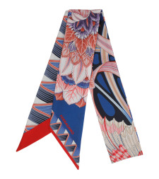 [Salvatore Ferragamo] Scarf FW26 785363321134NAVY/ROSSO