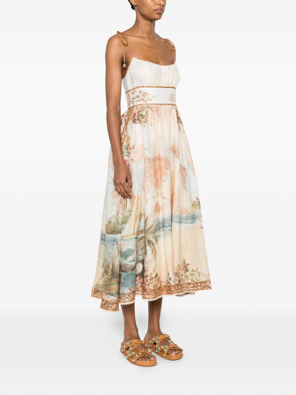 [Zimmermann] Sleeveless dress FW26 7895DSS263ISMB