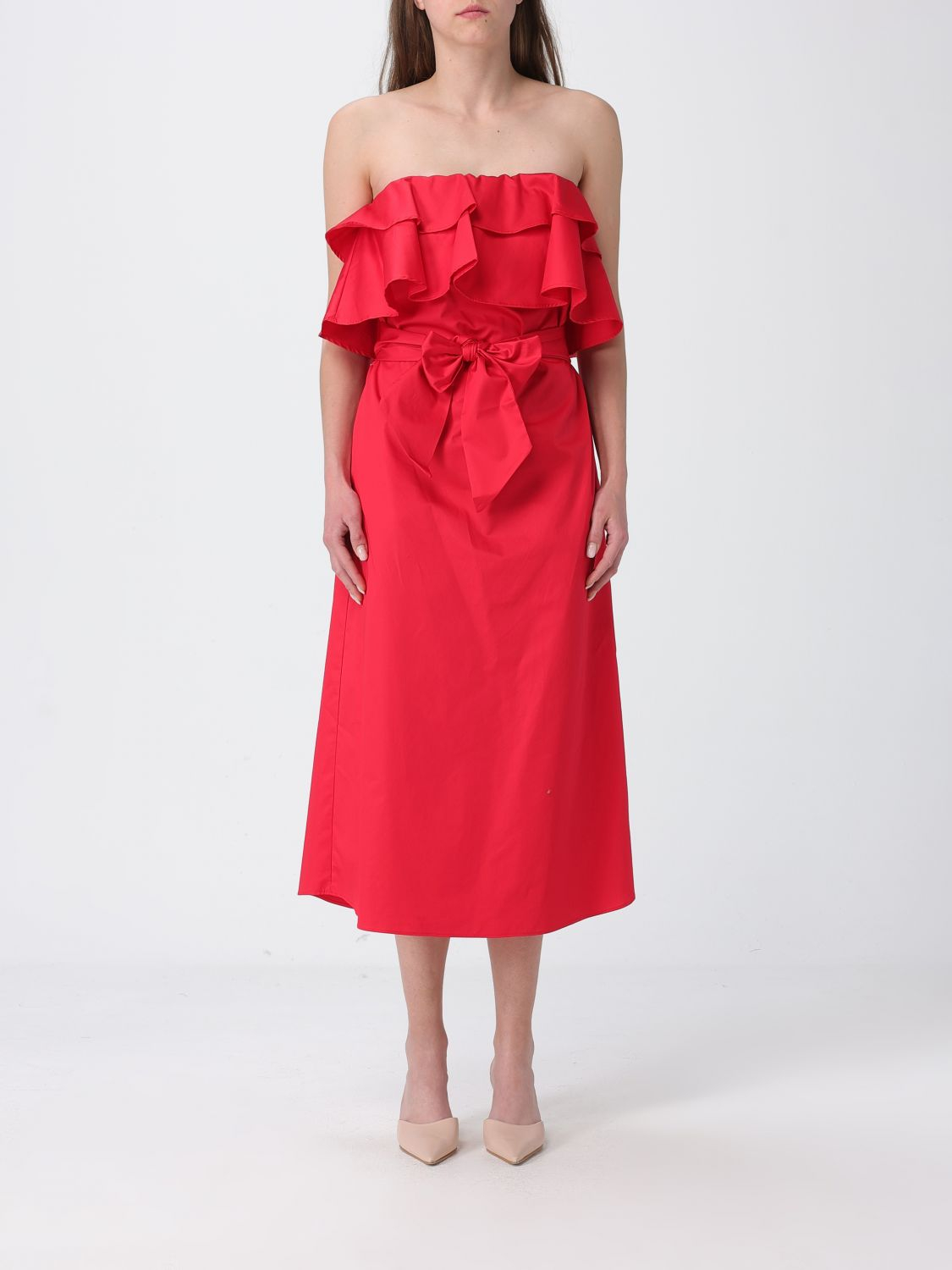 [HANITA] Sleeveless dress SS26 HV38234597 CILIEGIA