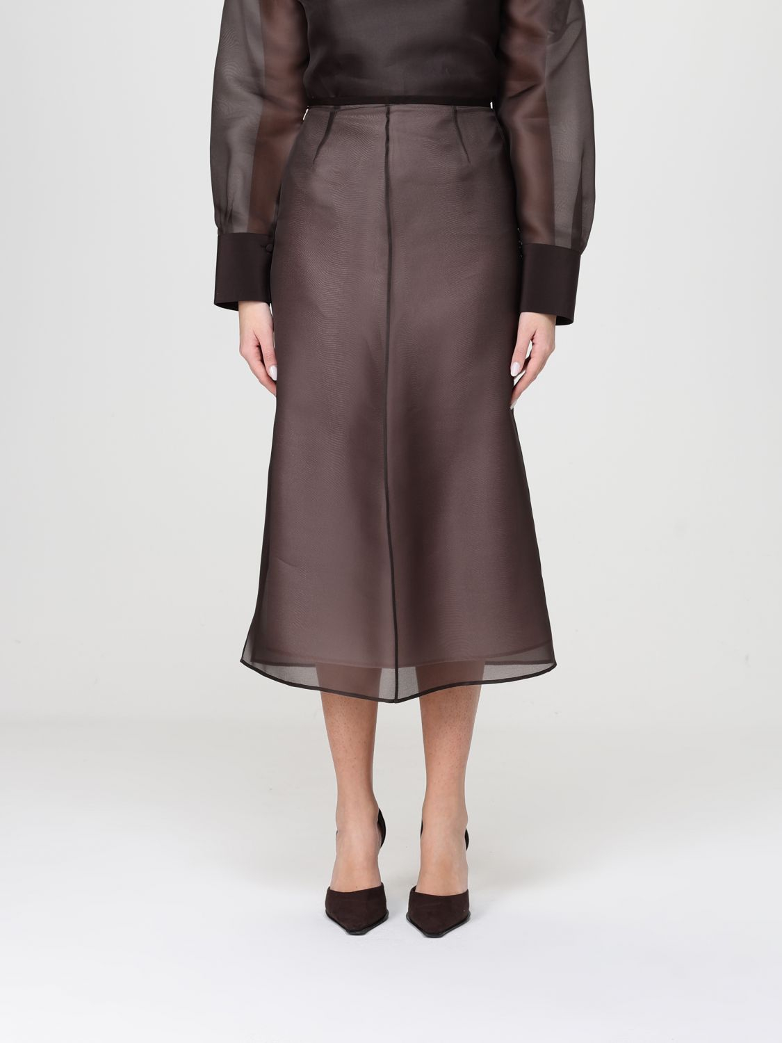 [AGNONA] Long skirt SS26 TG1110 U4117 M74