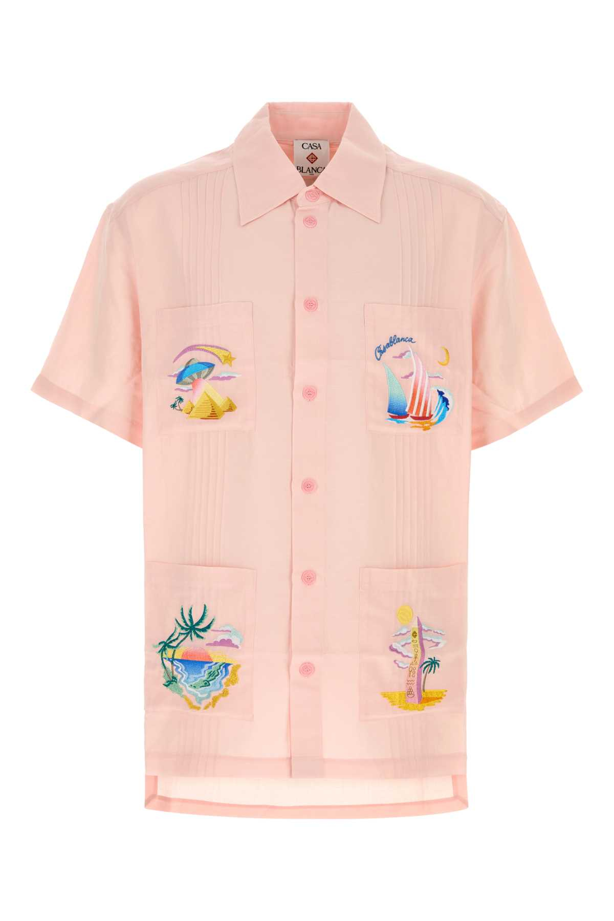 [Casablanca] Shirts Short Sleeve FW26 MPF26SH28401 PINK