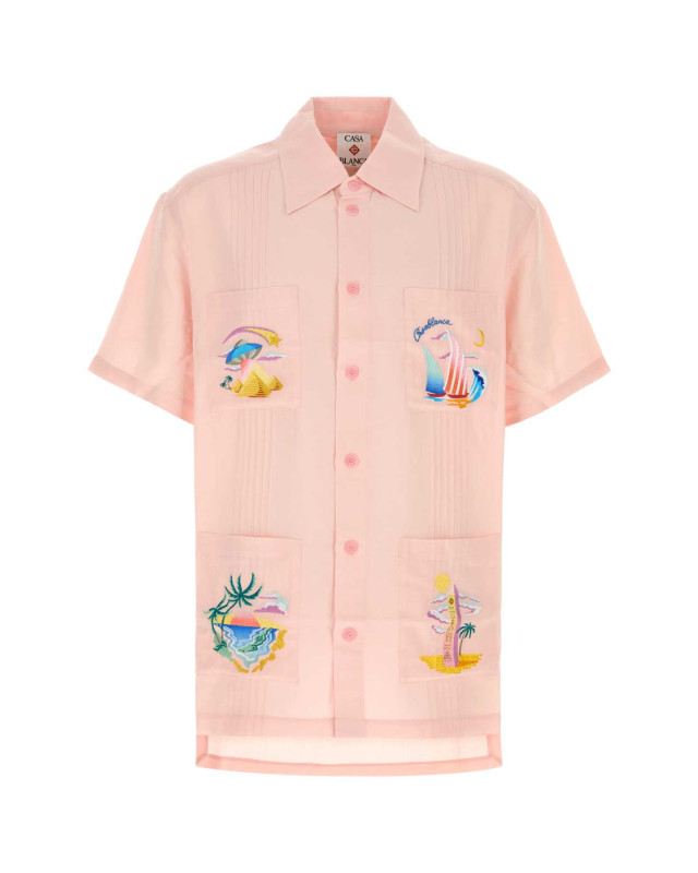 [Casablanca] Shirts Short Sleeve FW26 MPF26SH28401 PINK