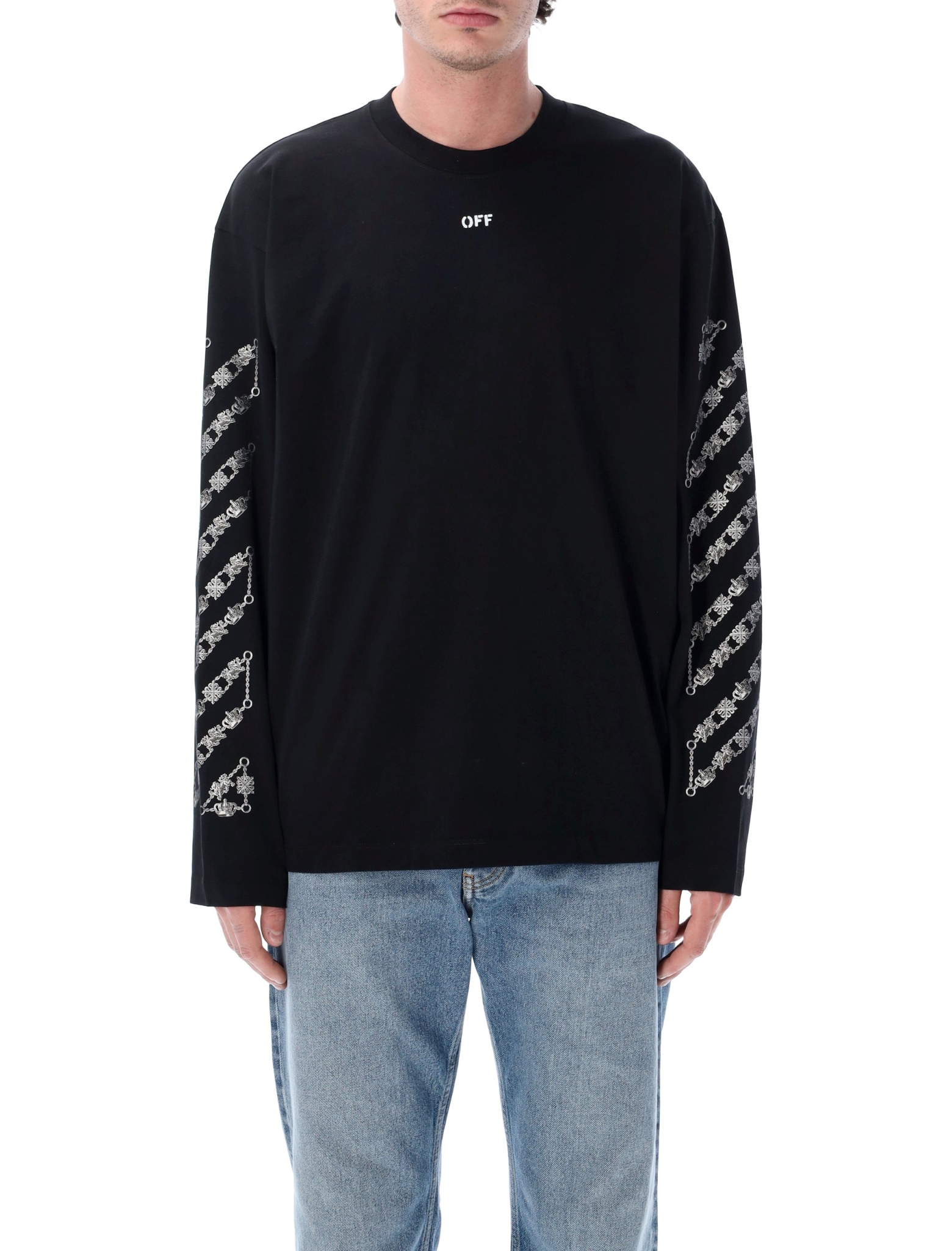 [Off-White] T-shirts Long Sleeve SS26 OMAB09CS26JER0010001