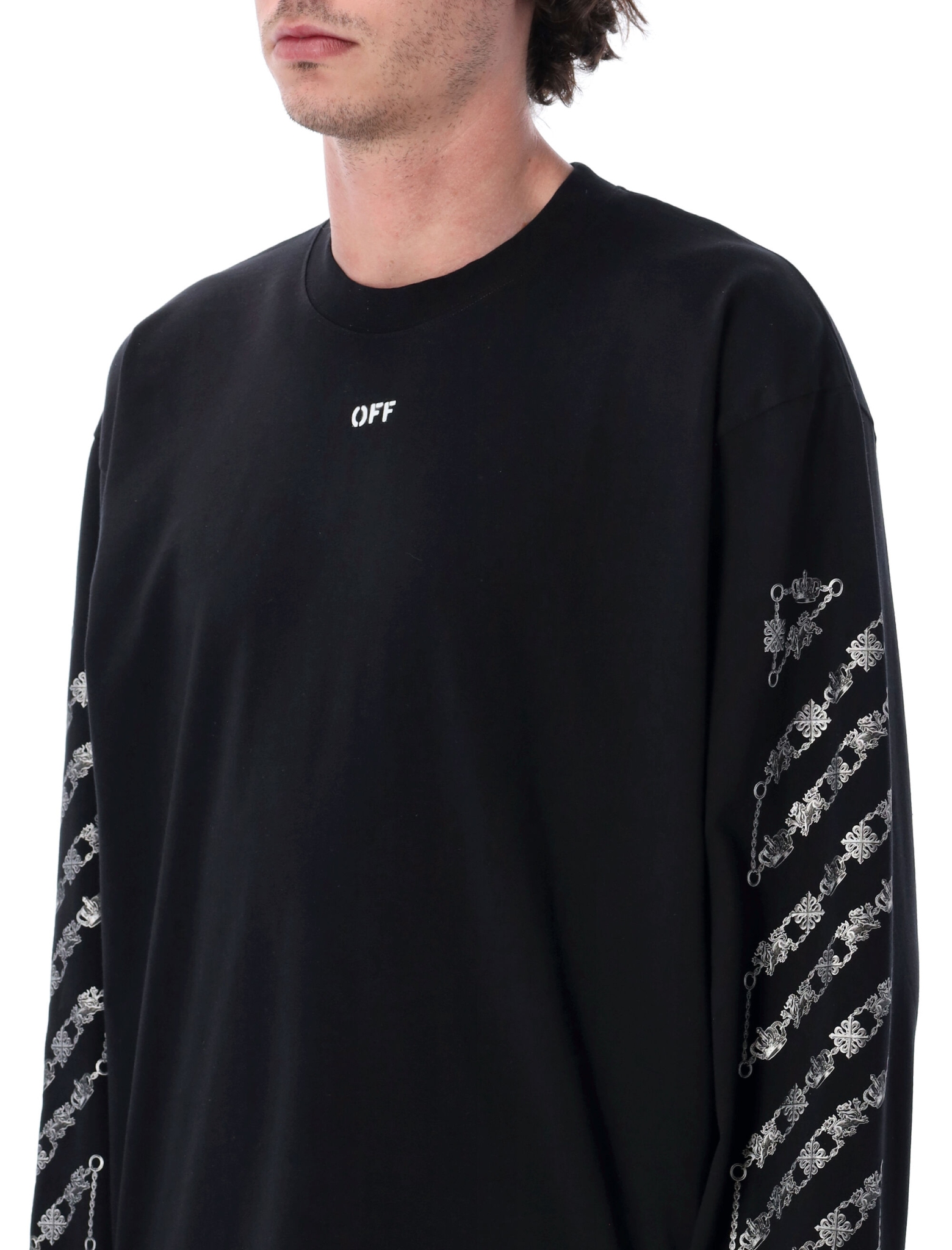 [Off-White] T-shirts Long Sleeve SS26 OMAB09CS26JER0010001