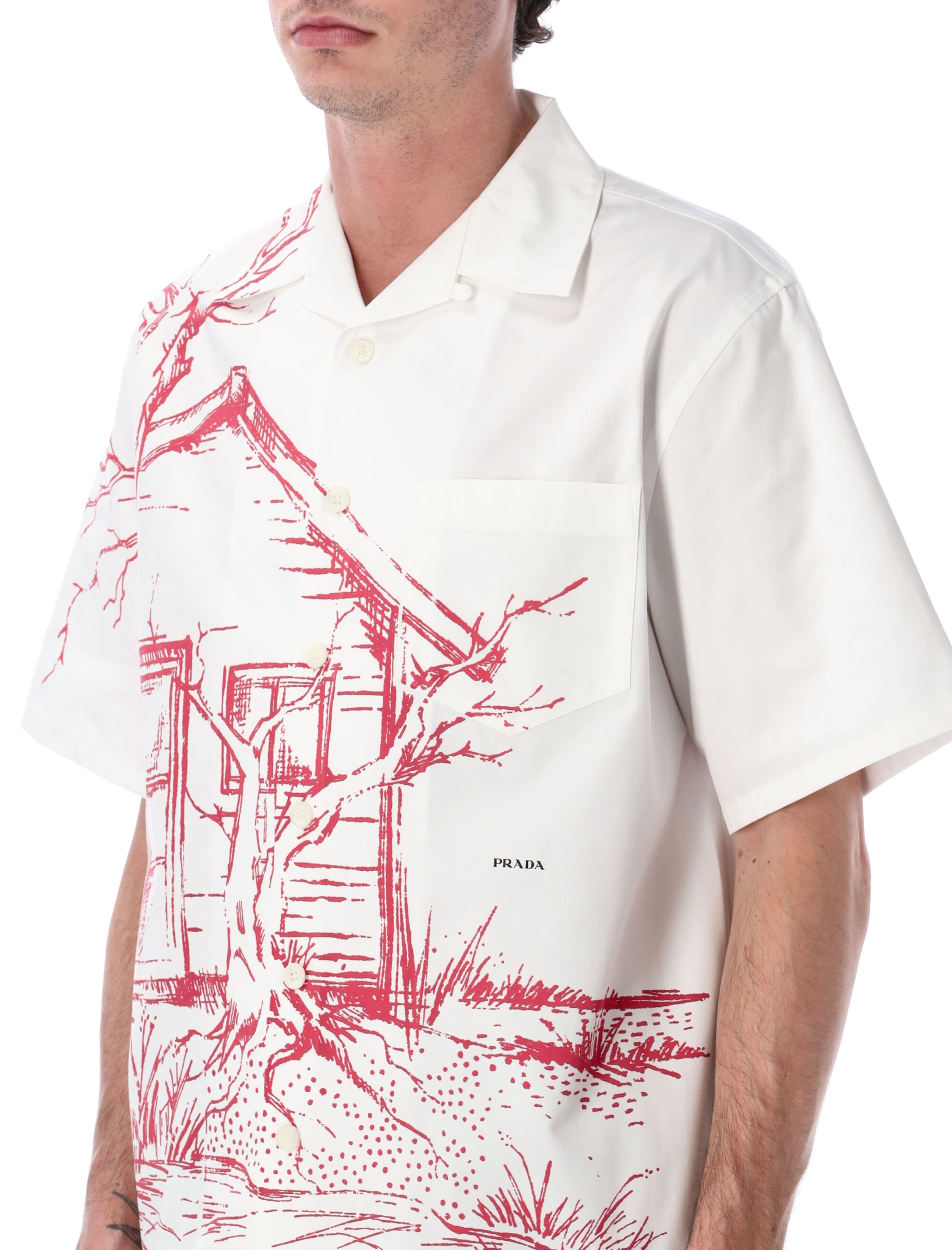 [Prada] Shirts Short Sleeve SS26 UCS414184FF0011