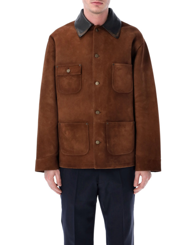 [Prada] Leather Jacket SS26 UPS694173BF0324