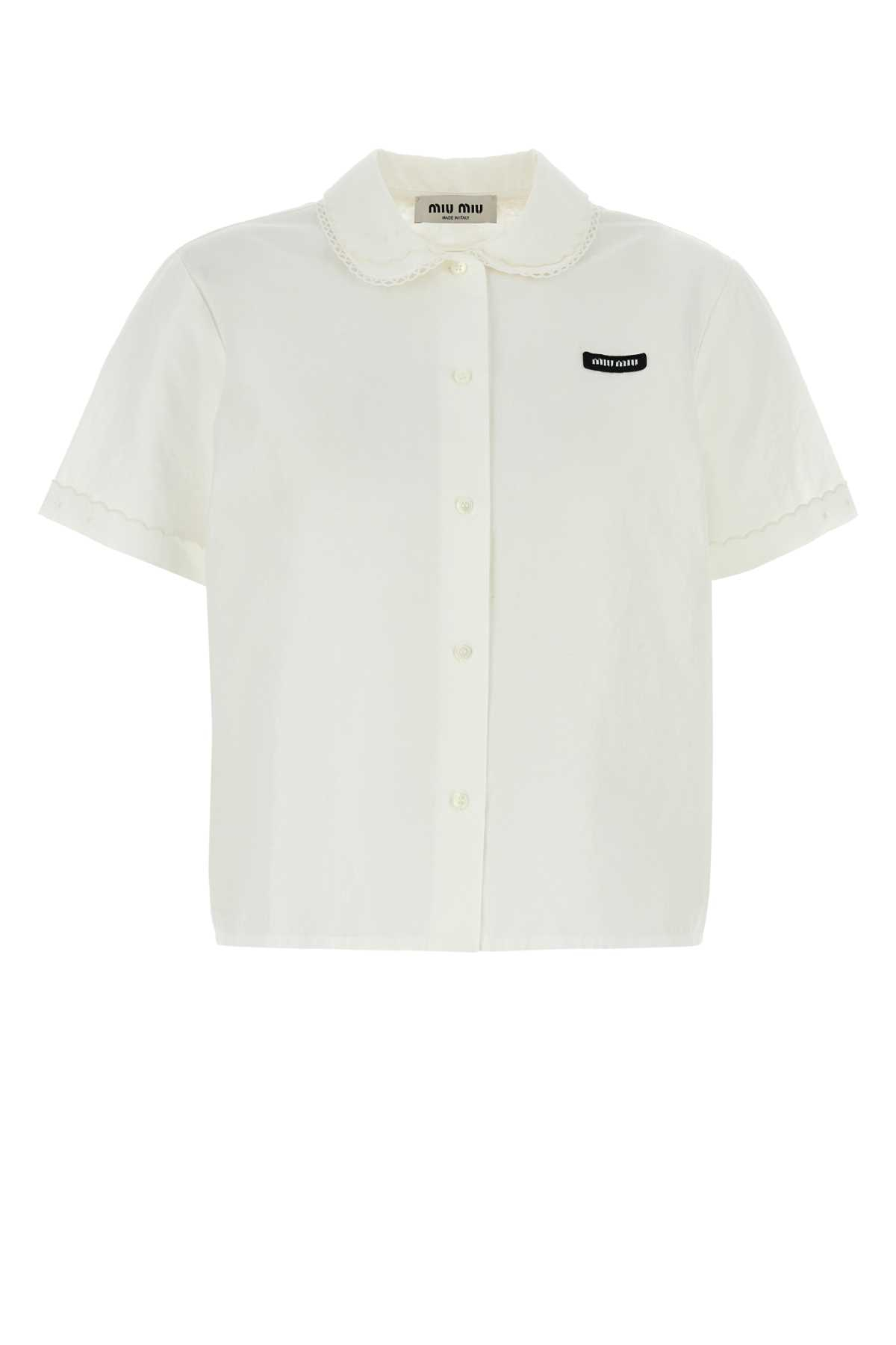 [Miu Miu] Shirts Short Sleeve FW26 MK1932SOOO163M F0009