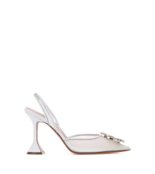 [Amina Muaddi] Sandals FW26 BEGUMMESHSLING95 WHITE