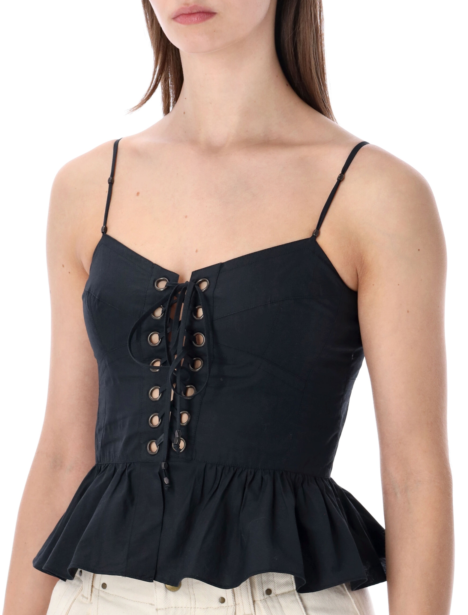 [Marant Etoile] Tank top SS26 HT0824FAD1J10E01BK