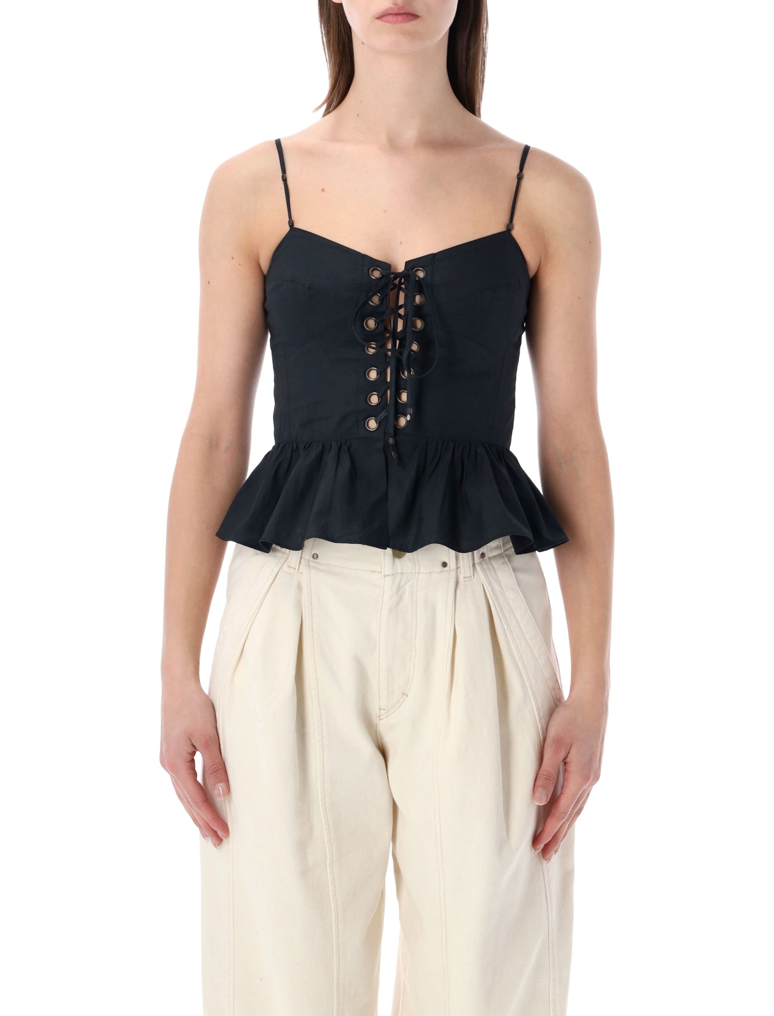 [Marant Etoile] Tank top SS26 HT0824FAD1J10E01BK