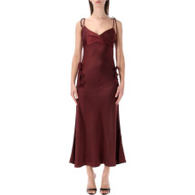 [SELF PORTRAIT] Sleeveless dress SS26 RS26218MBUBURGUNDY