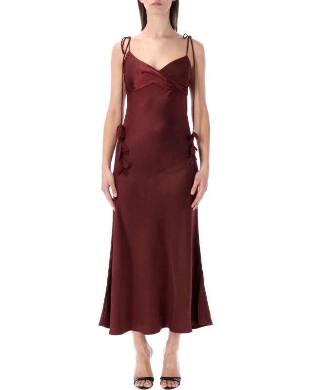 [SELF PORTRAIT] Sleeveless dress SS26 RS26218MBUBURGUNDY