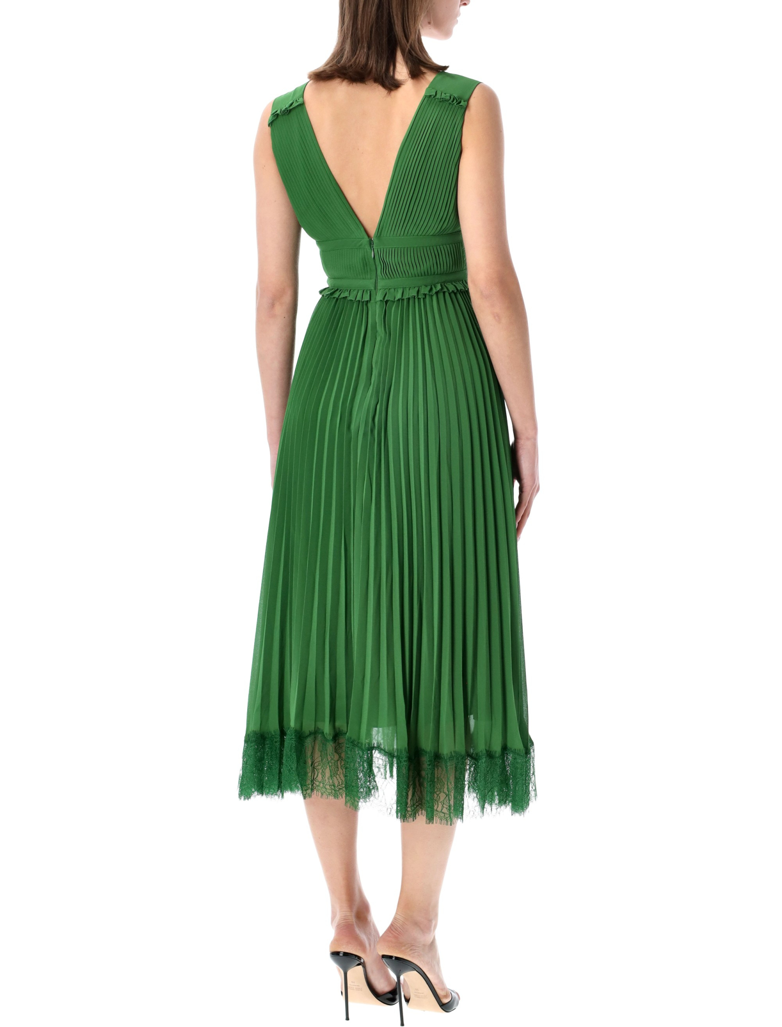 [SELF PORTRAIT] Sleeveless dress SS26 RS26215MGGREEN