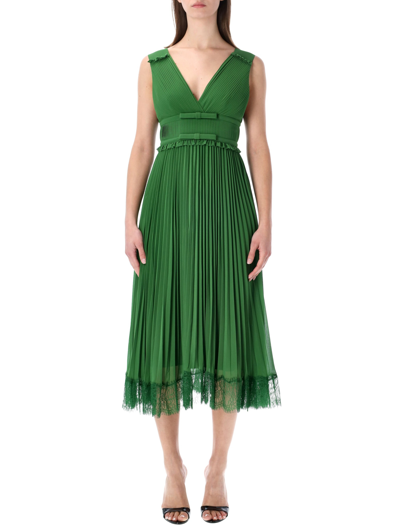 [SELF PORTRAIT] Sleeveless dress SS26 RS26215MGGREEN