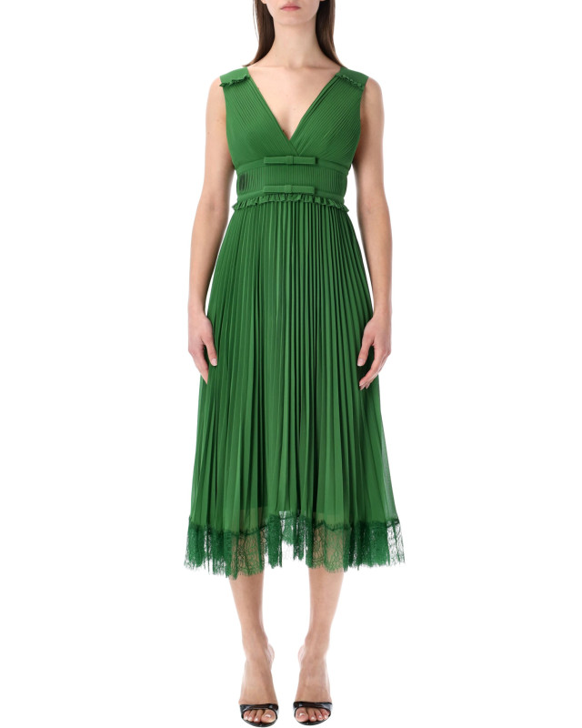 [SELF PORTRAIT] Sleeveless dress SS26 RS26215MGGREEN