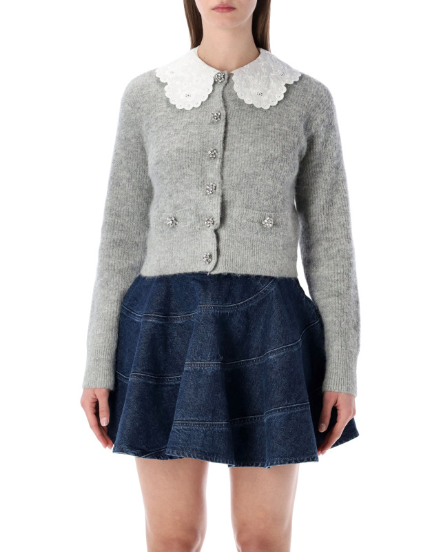 [SELF PORTRAIT] Cardigan SS26 RS26123CGRGREY