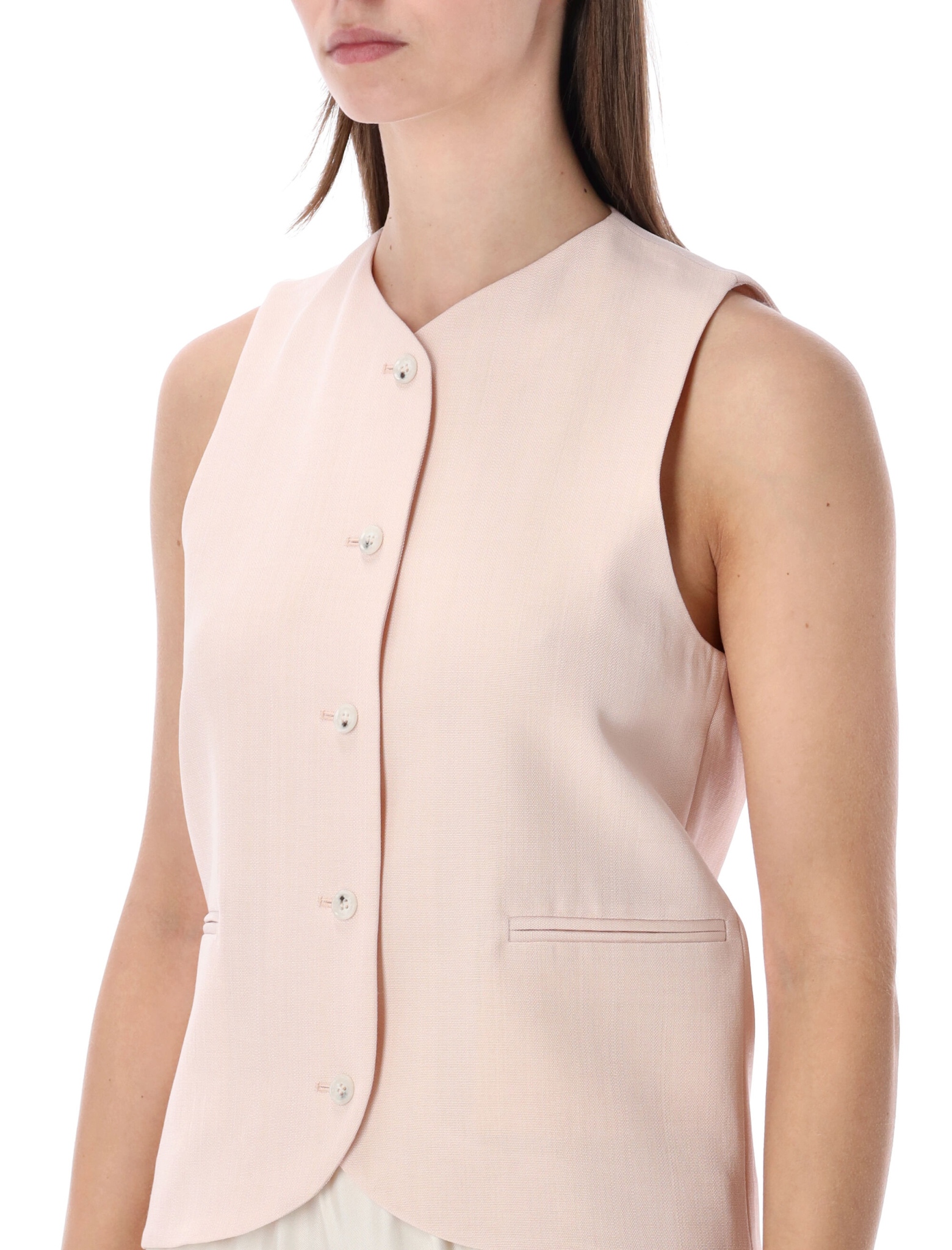 [LOULOU] Vest SS26 PACOLIGHT PINK