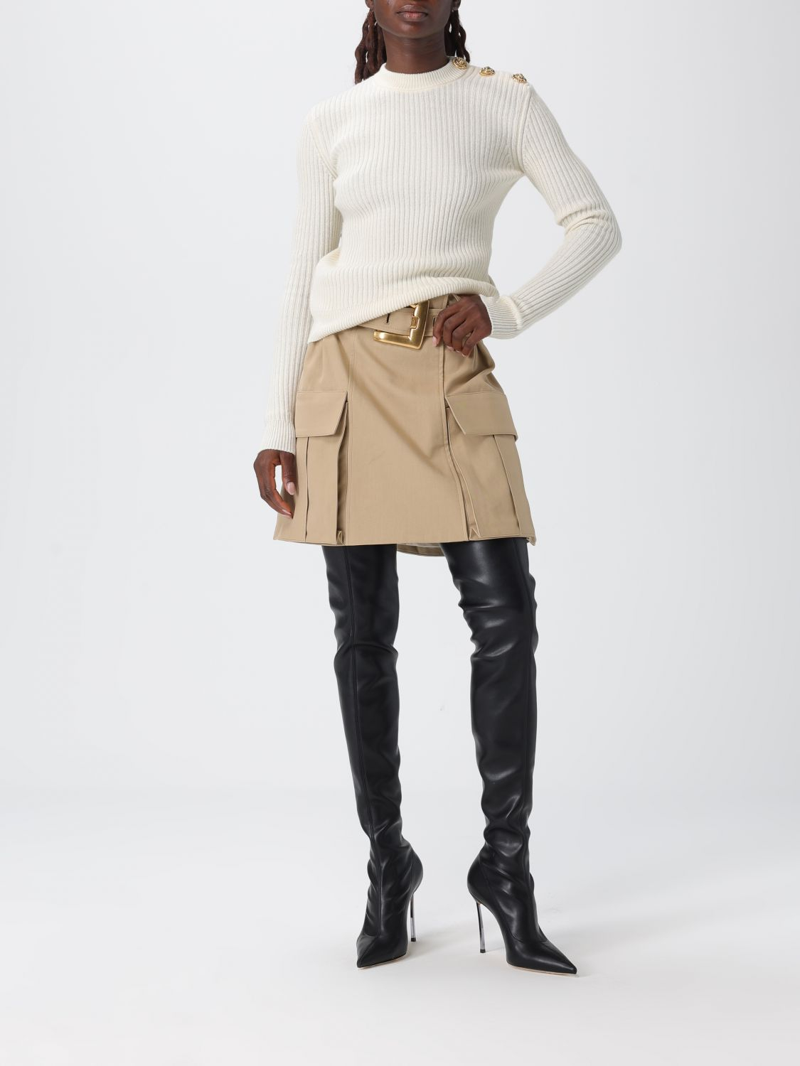 [Balmain] Knitwear FW25 FF0KD095KJ17 0KA