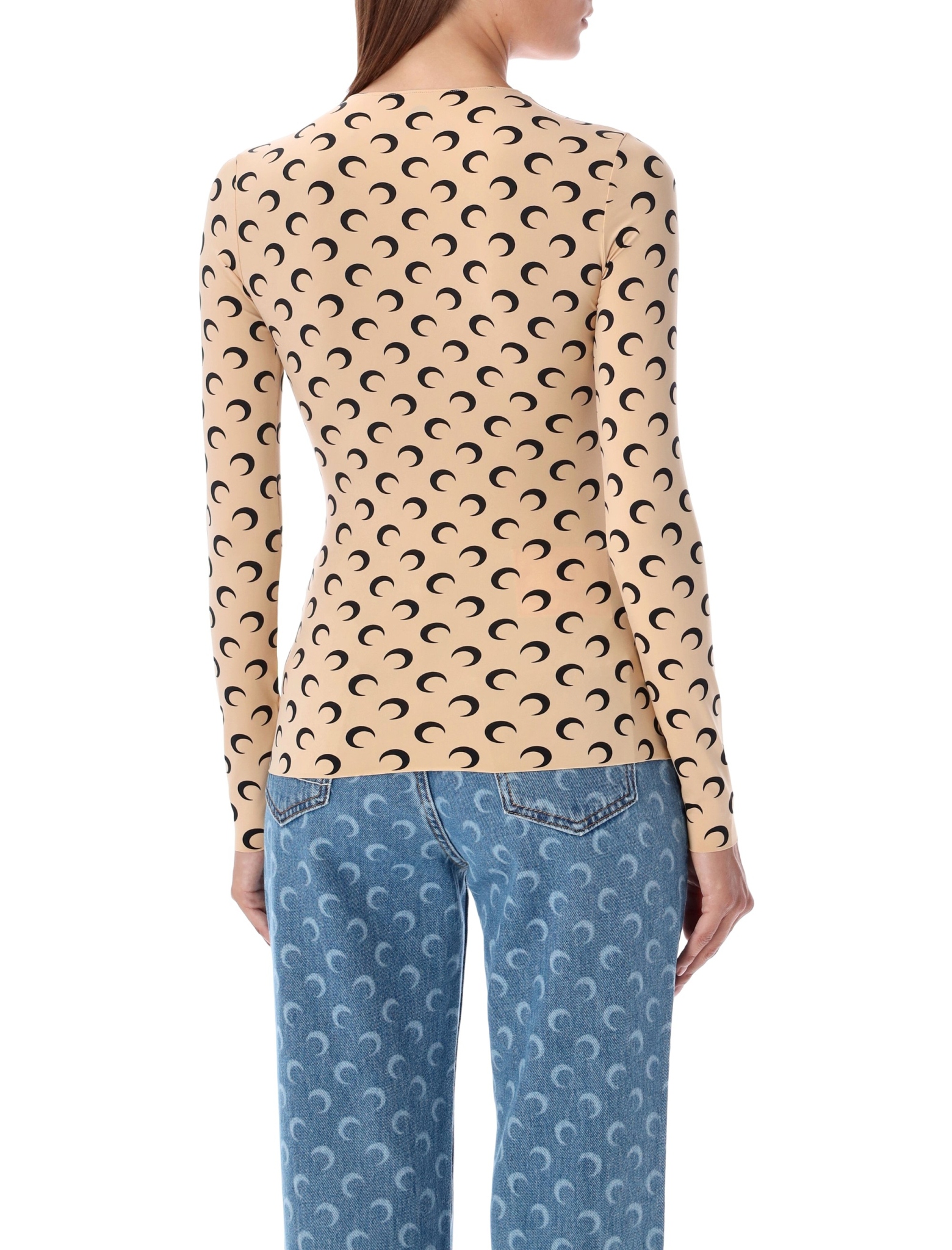 [MARINE SERRE] T-shirts Long Sleeve SS26 WTS006ACJER0001TA10