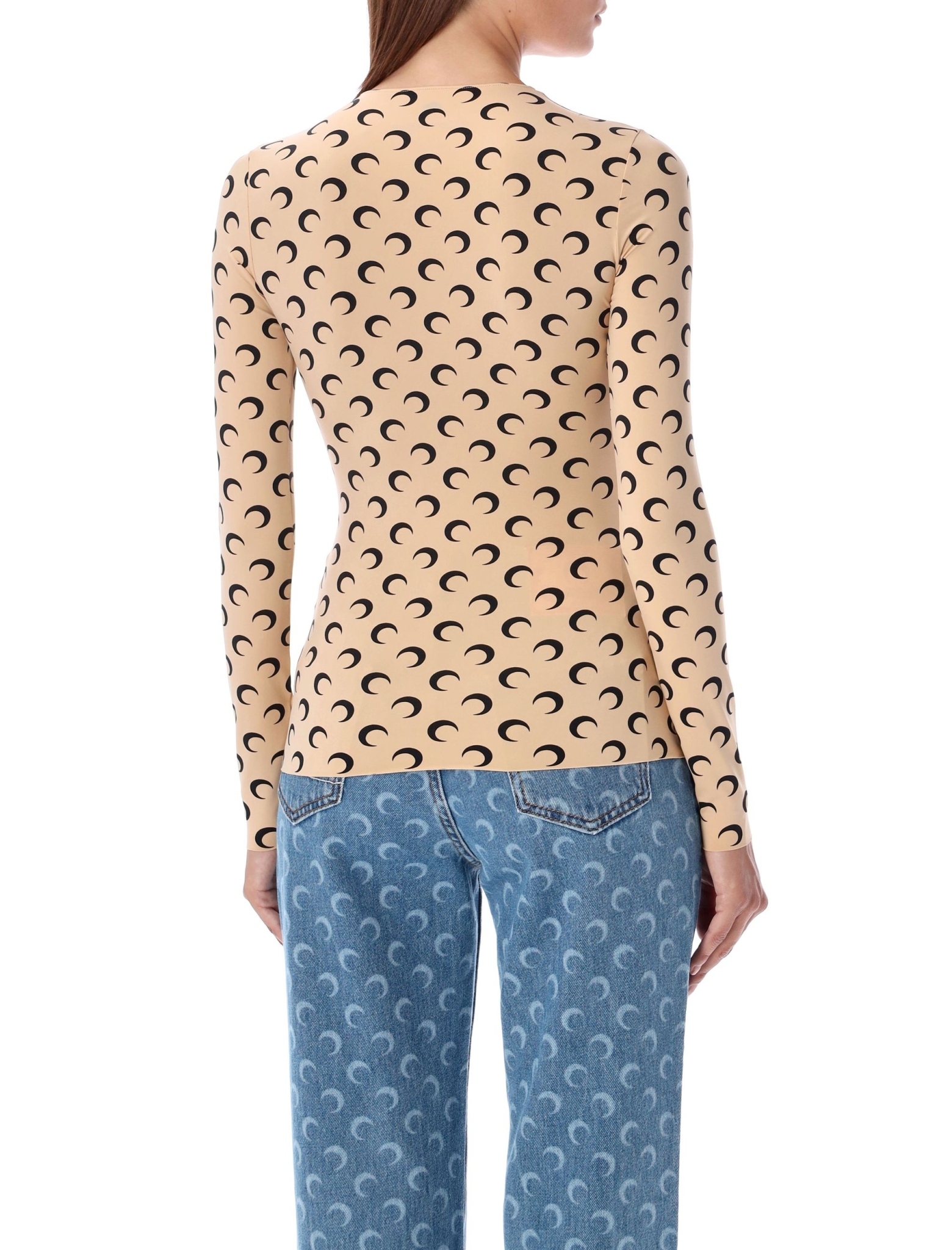 [MARINE SERRE] T-shirts Long Sleeve SS26 WTS006ACJER0001TA10