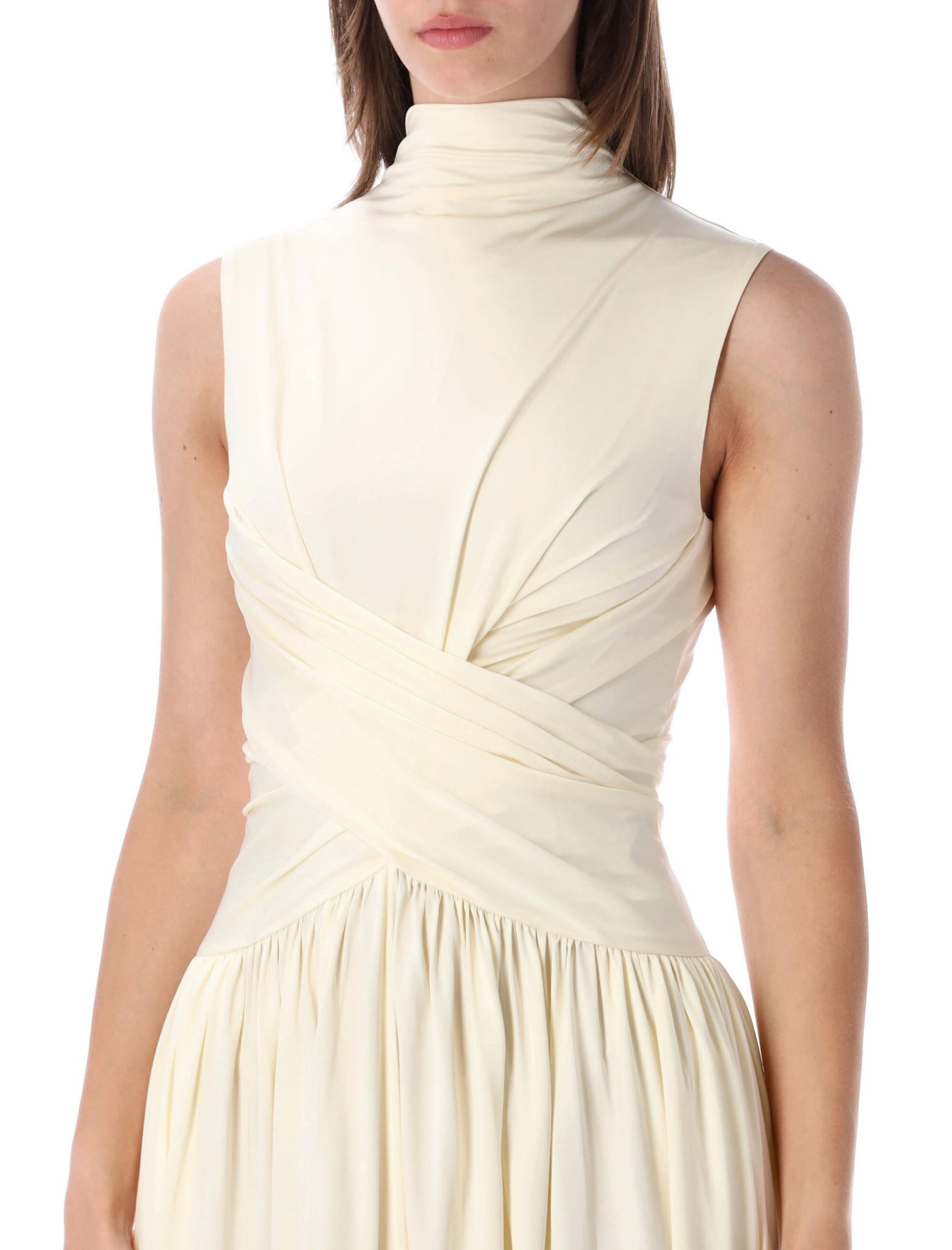 [SELF PORTRAIT] Sleeveless dress SS26 SS26168MAYYELLOW