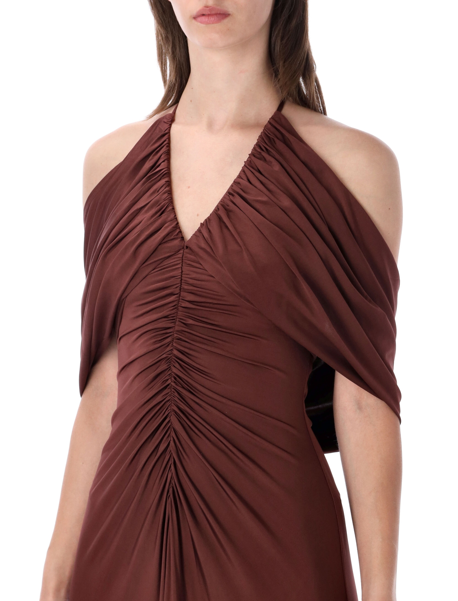 [SELF PORTRAIT] Sleeveless dress SS26 SS26161MBRBROWN