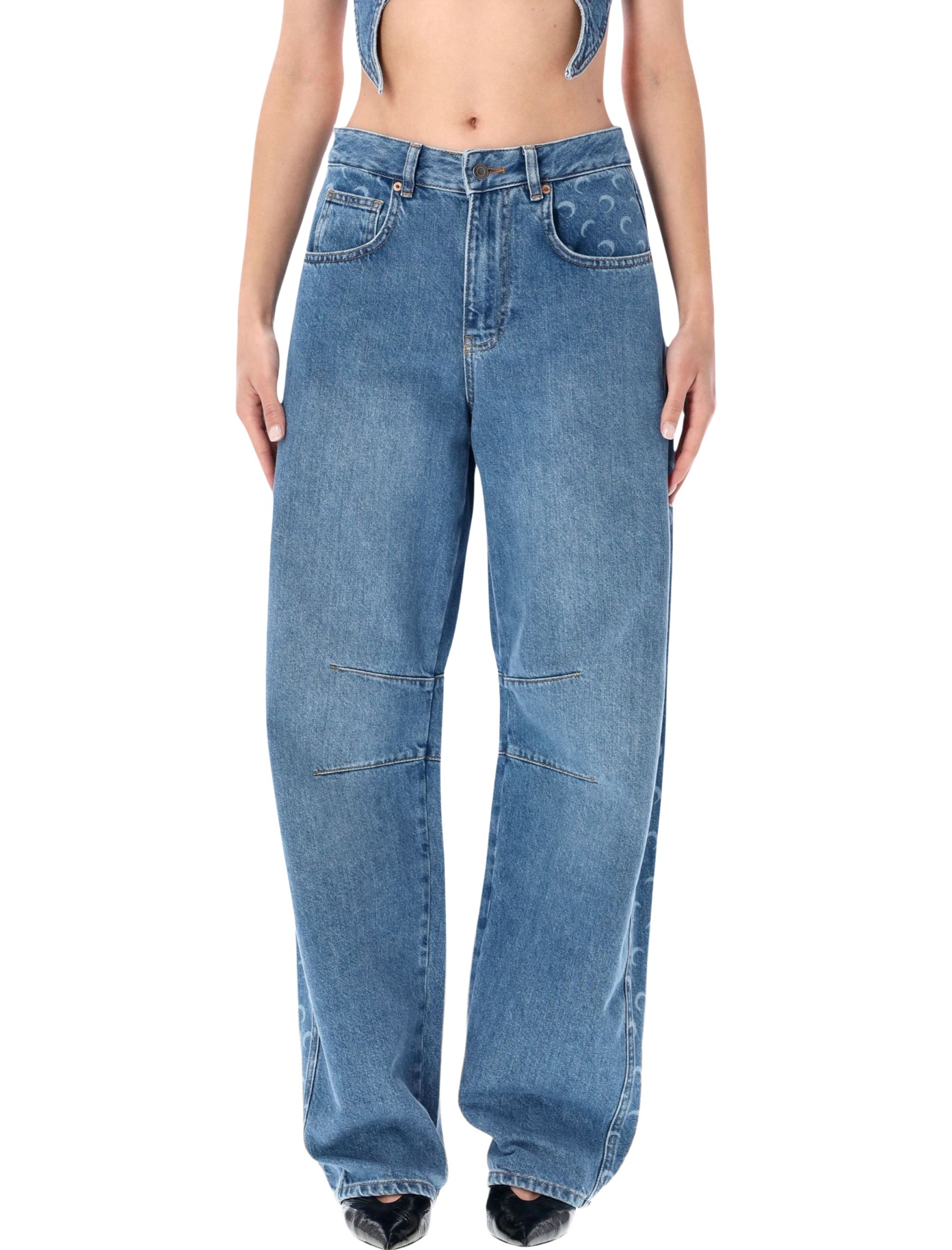 [MARINE SERRE] Jeans SS26 WPA174ACDEN0002BL05
