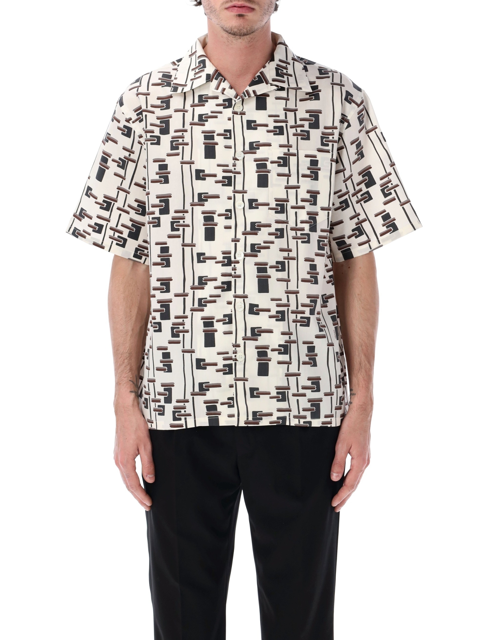 [Prada] Shirts Short Sleeve SS26 UCS41419GWF0S8V
