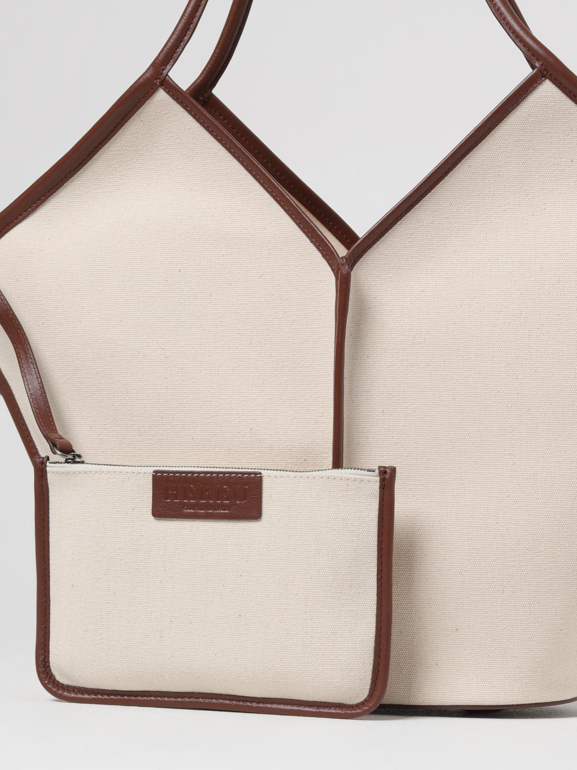 [HEREU] Shoulder bag SS26 WBCALE BEIGE/CHESTNUT