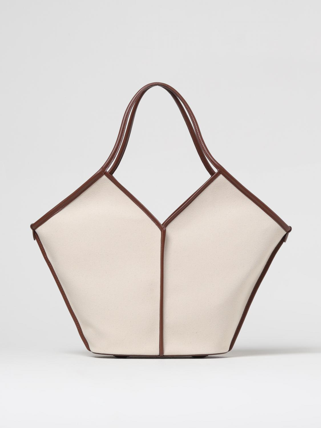 [HEREU] Shoulder bag SS26 WBCALE BEIGE/CHESTNUT