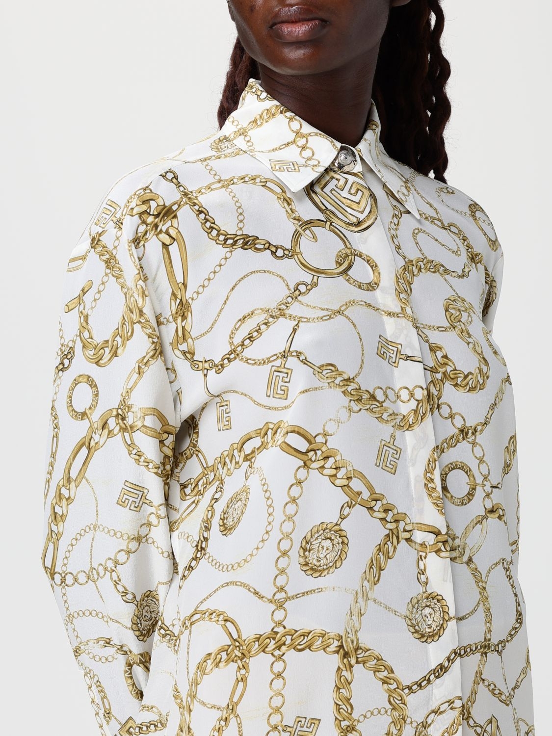 [Balmain] Shirts Long Sleeve FW25 FF1HS435SF00 GAD