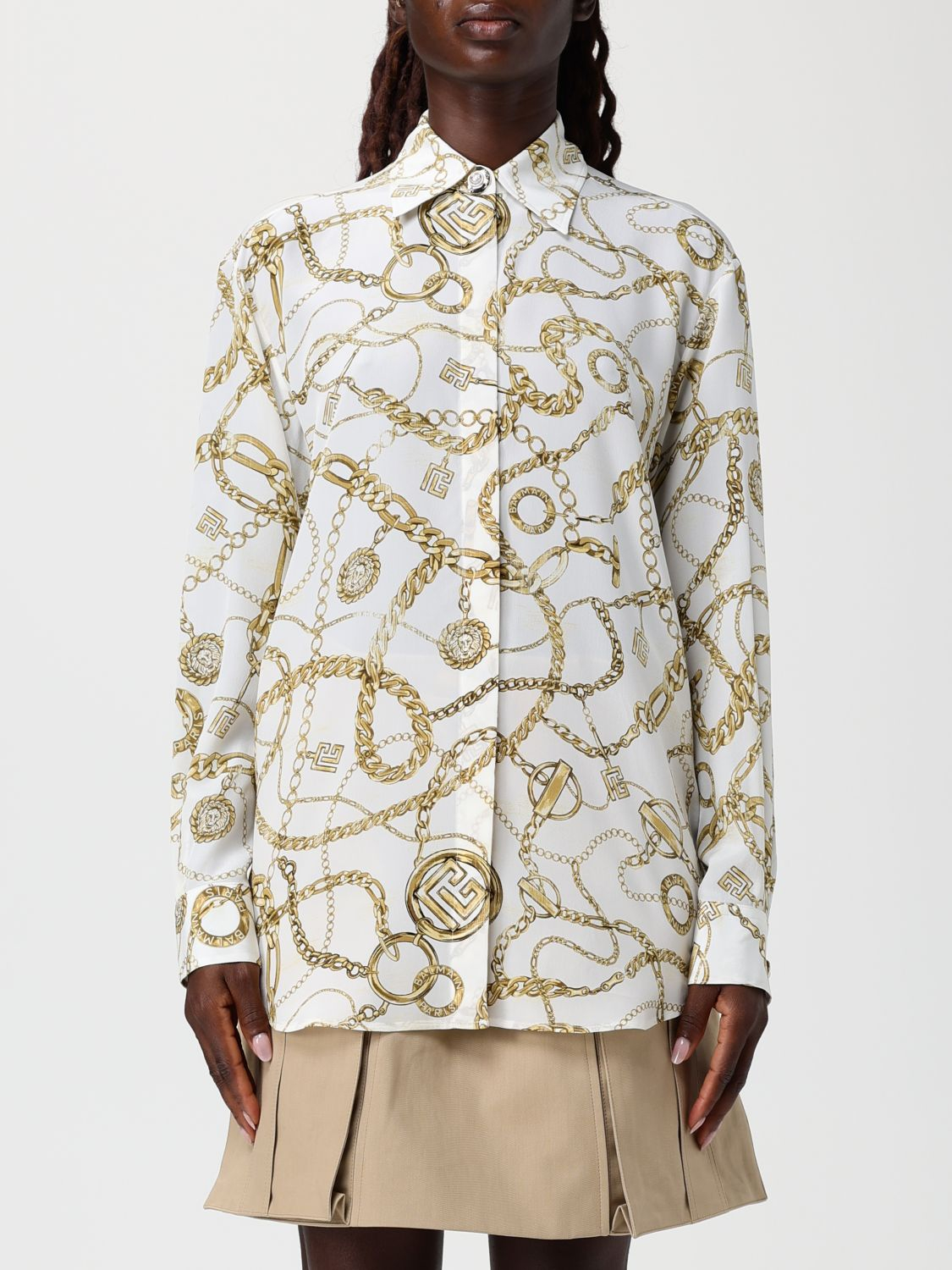 [Balmain] Shirts Long Sleeve FW25 FF1HS435SF00 GAD