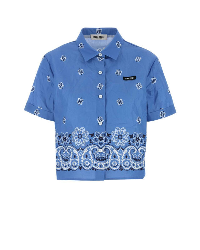 [Miu Miu] Shirts Short Sleeve FW26 MK1951SOOO17XX F061M