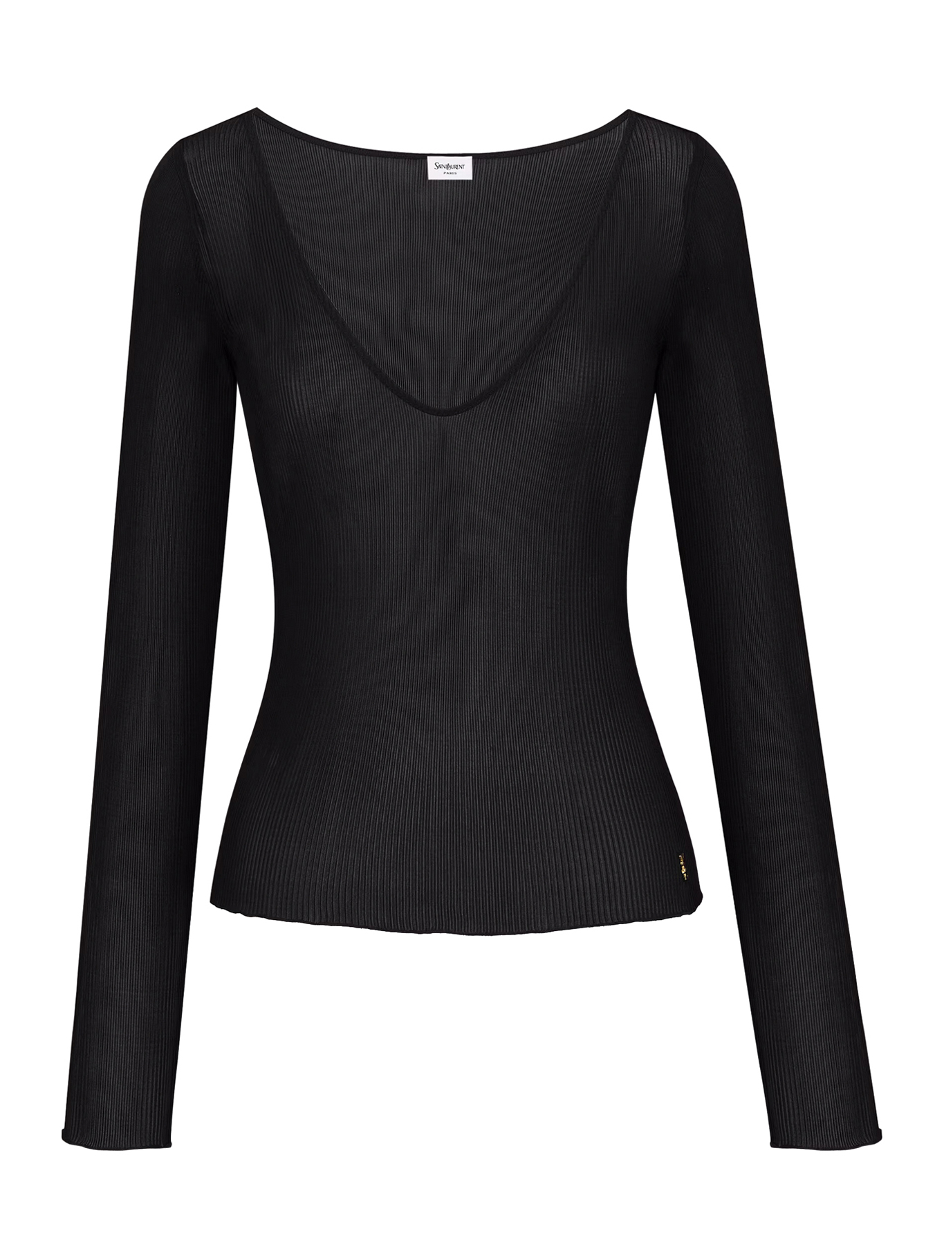 [Saint Laurent] T-shirts Long Sleeve FW26 876789Y37SM1000 NOIR