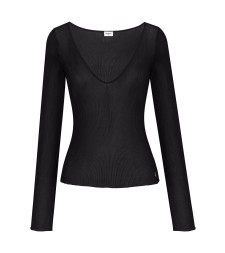 [Saint Laurent] T-shirts Long Sleeve FW26 876789Y37SM1000 NOIR