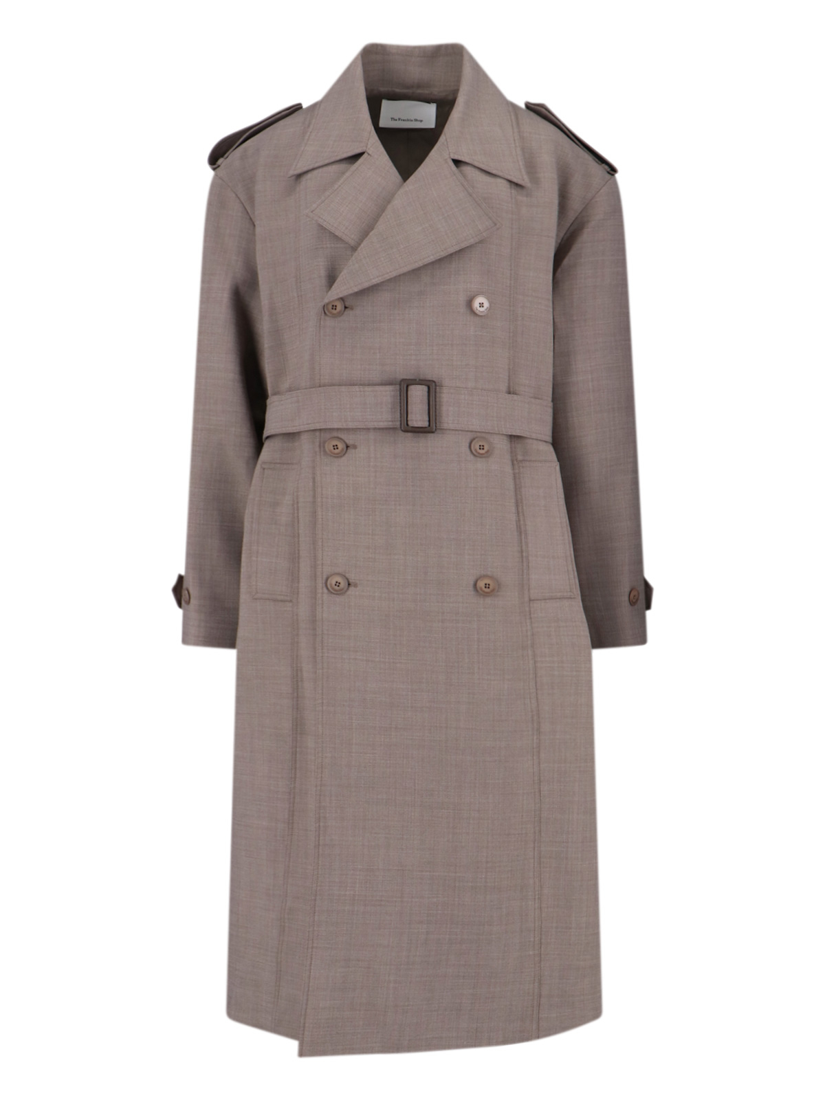 [THE FRANKIE SHOP] Trench Coat FW25 BLEECKER TRENCH COATTAUPE MELANGE