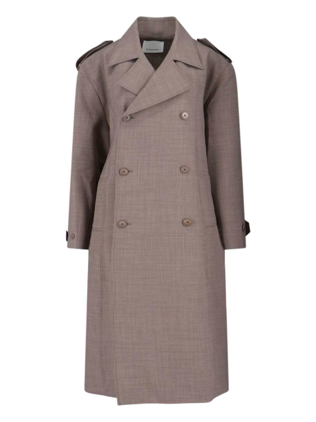 [THE FRANKIE SHOP] Trench Coat FW25 BLEECKER TRENCH COATTAUPE MELANGE