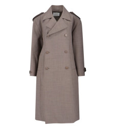[THE FRANKIE SHOP] Trench Coat FW25 BLEECKER TRENCH COATTAUPE MELANGE
