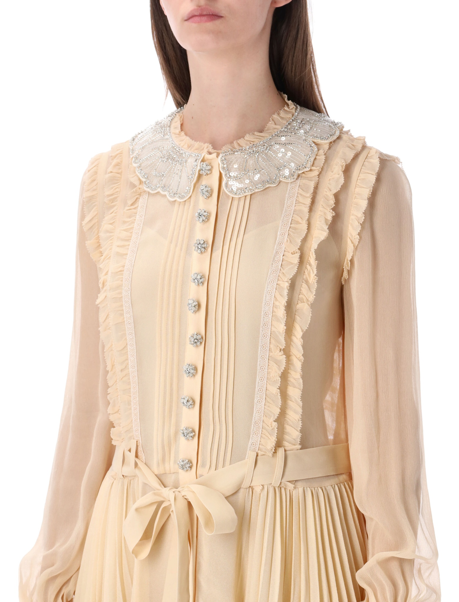 [SELF PORTRAIT] Dress SS26 RS26034STTAN