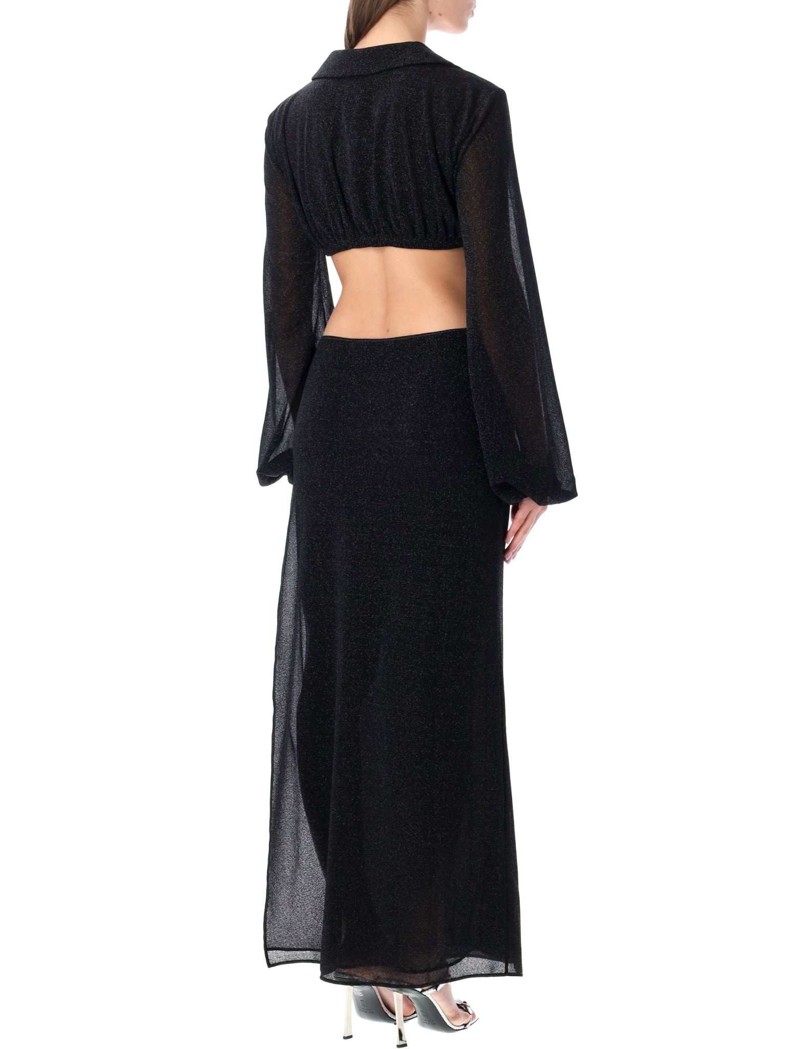 [OSEREE] Long sleeve dress SS26 LCS261BLACK