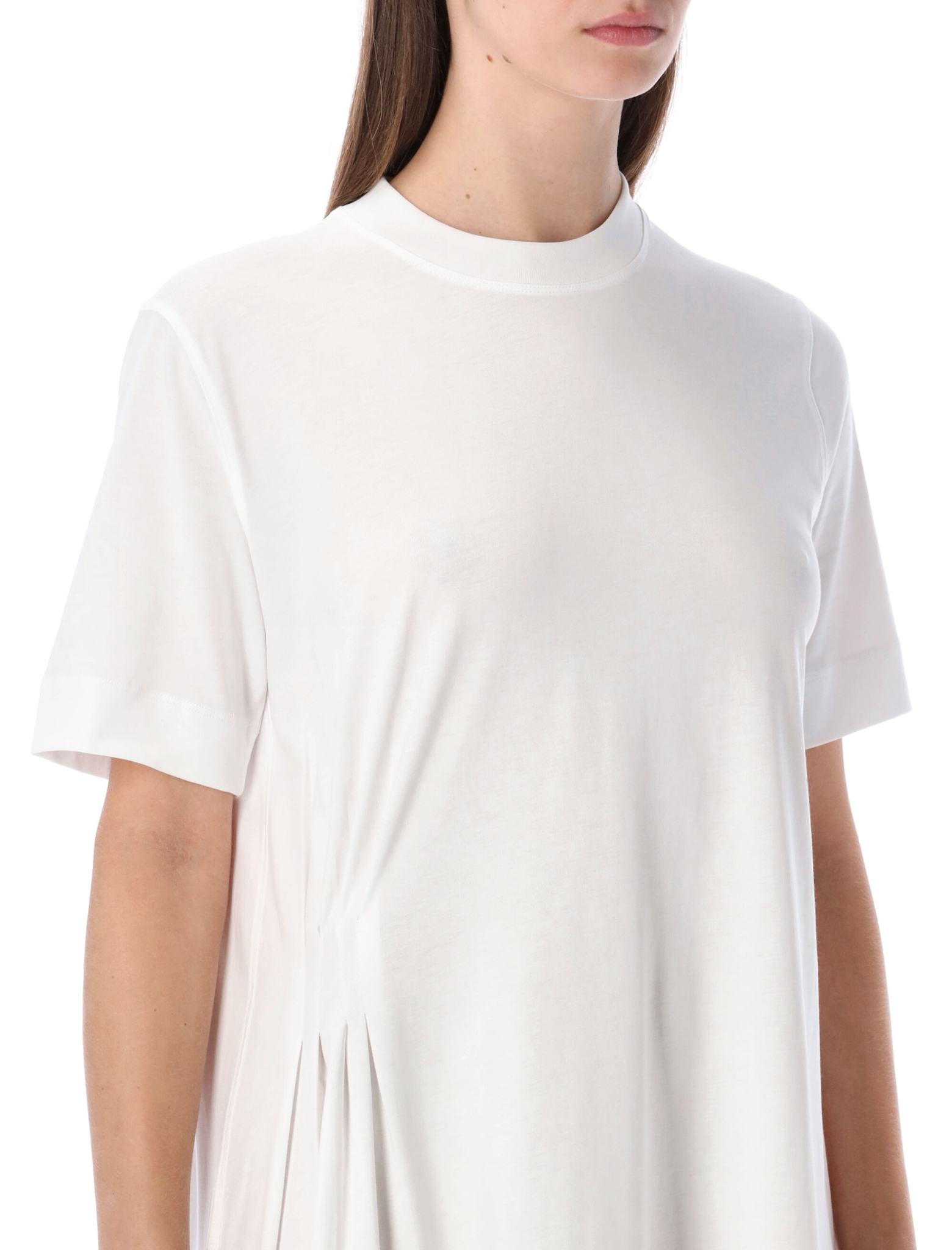 [LOULOU] Short sleeve dress SS26 IGARIWHITE